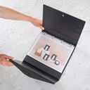 Rillstab Flipover A4 liggend zwart 10 tassen