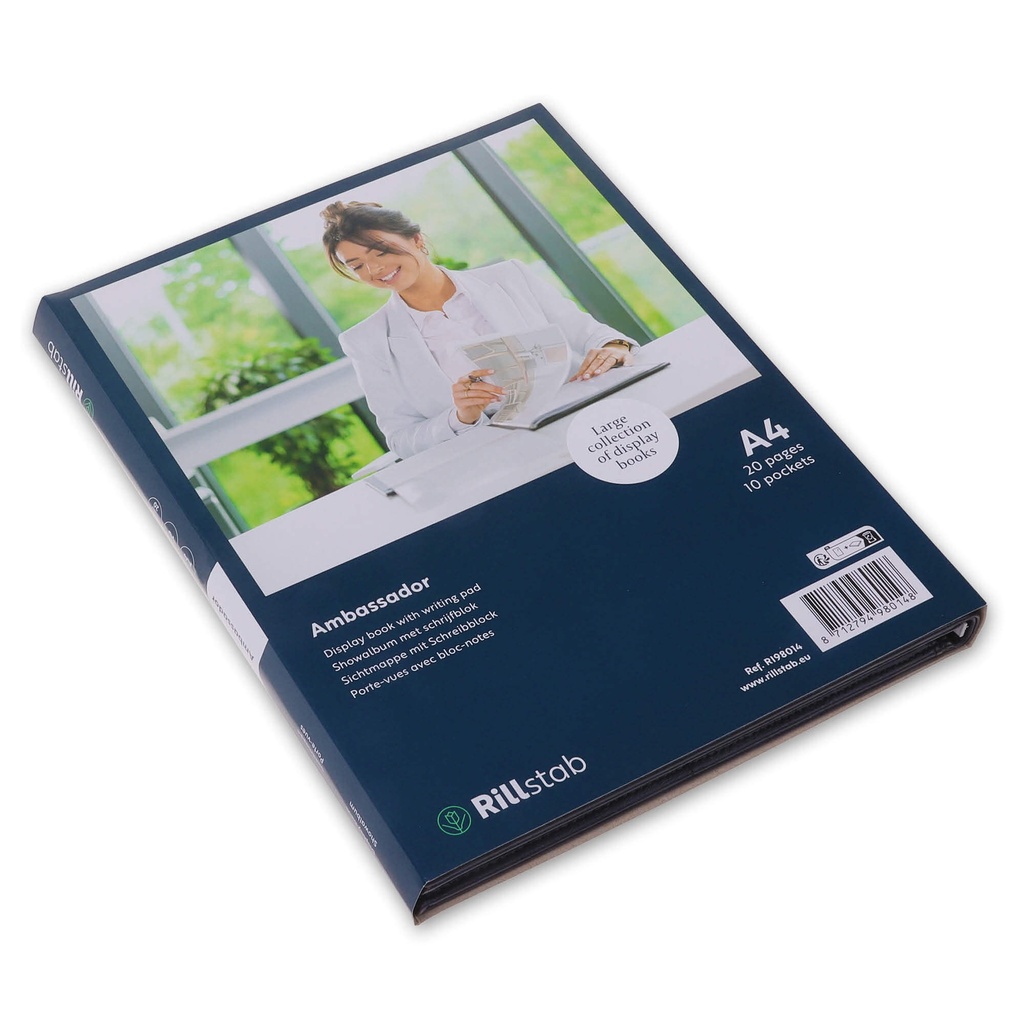 Showalbum Rillstab "Ambassador" A4/10 tassen zwart