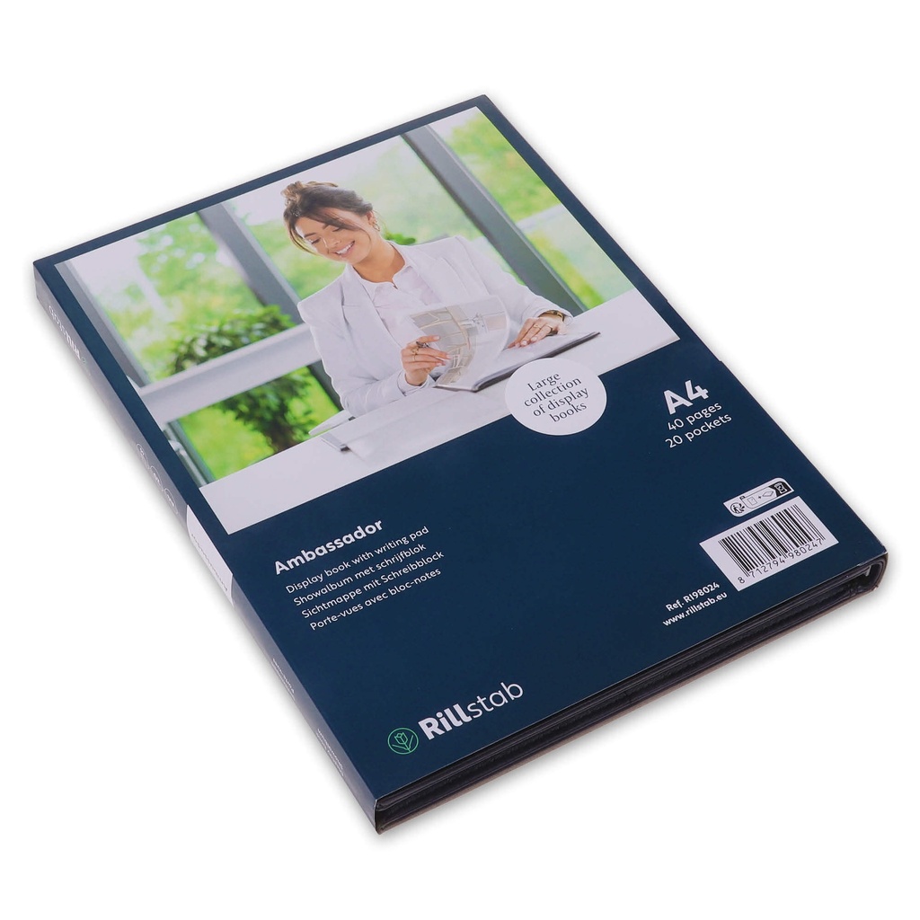 Showalbum Rillstab "Ambassador" A4/20 tassen zwart