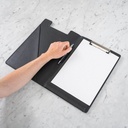 Klemmap Rillstab A4 lederlook zwart