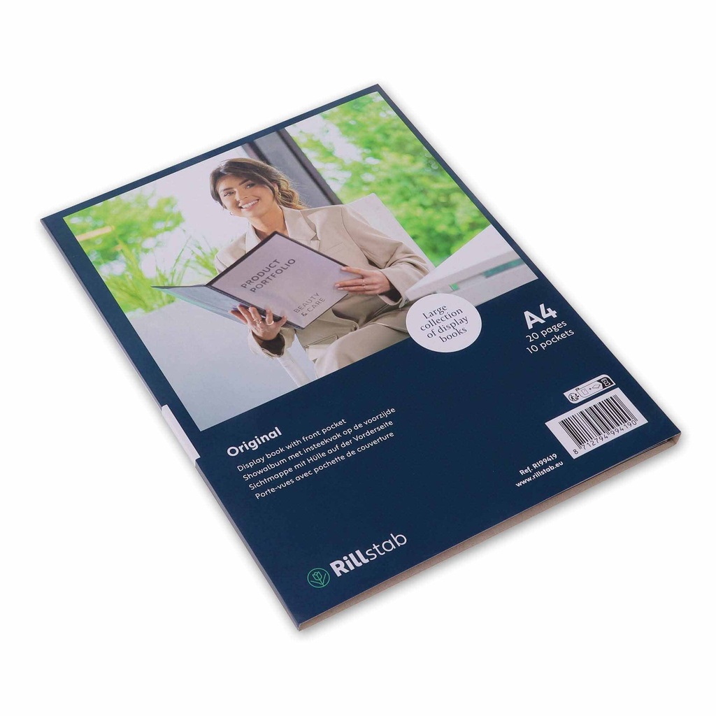 Showalbum Rillstab "Frontview" A4/10 tassen zwart 