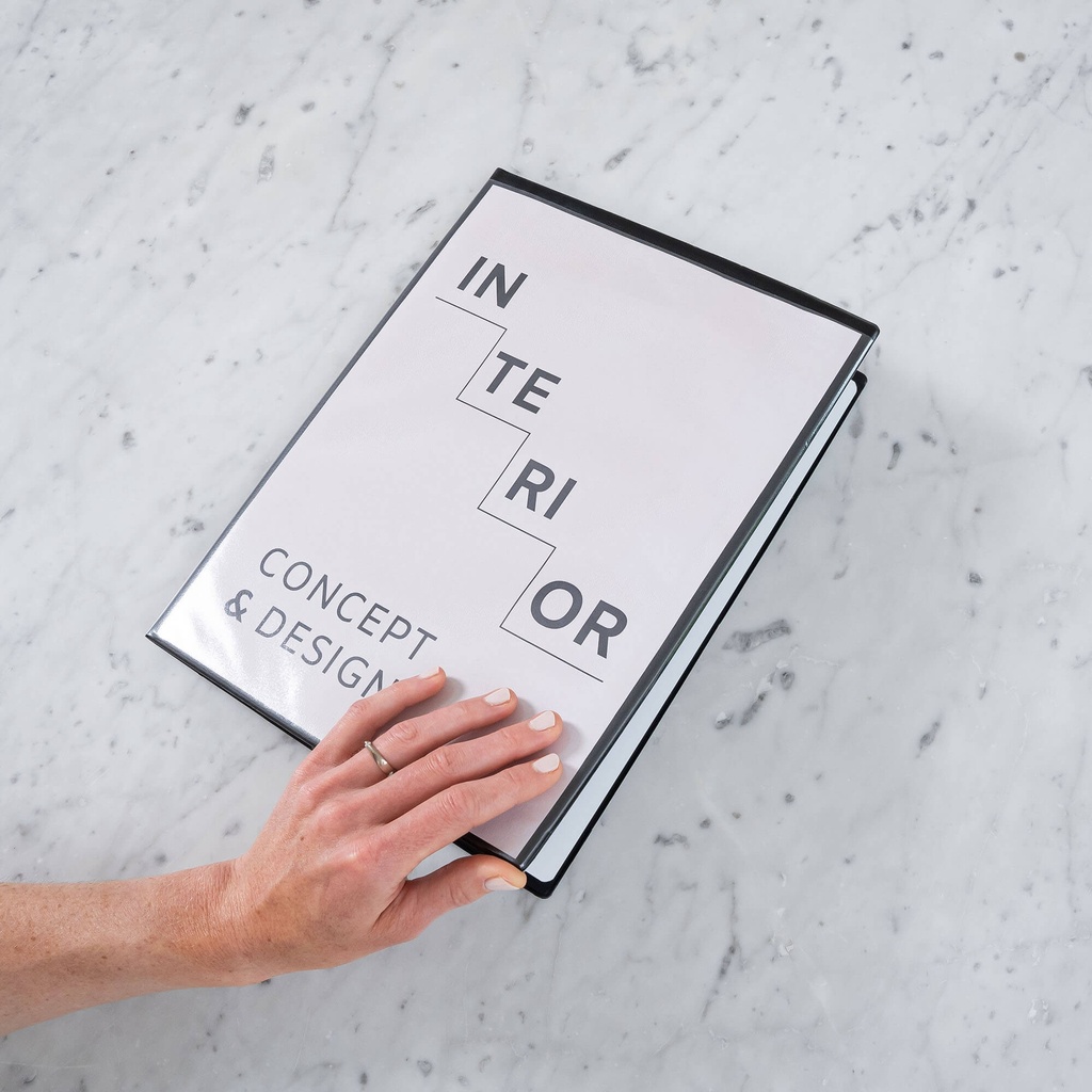 Showalbum Rillstab "Frontview" A4/10 tassen zwart 