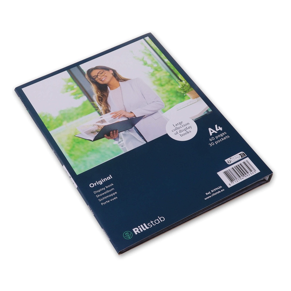 Showalbum Rillstab "Original" A4 zwart - 30 tassen