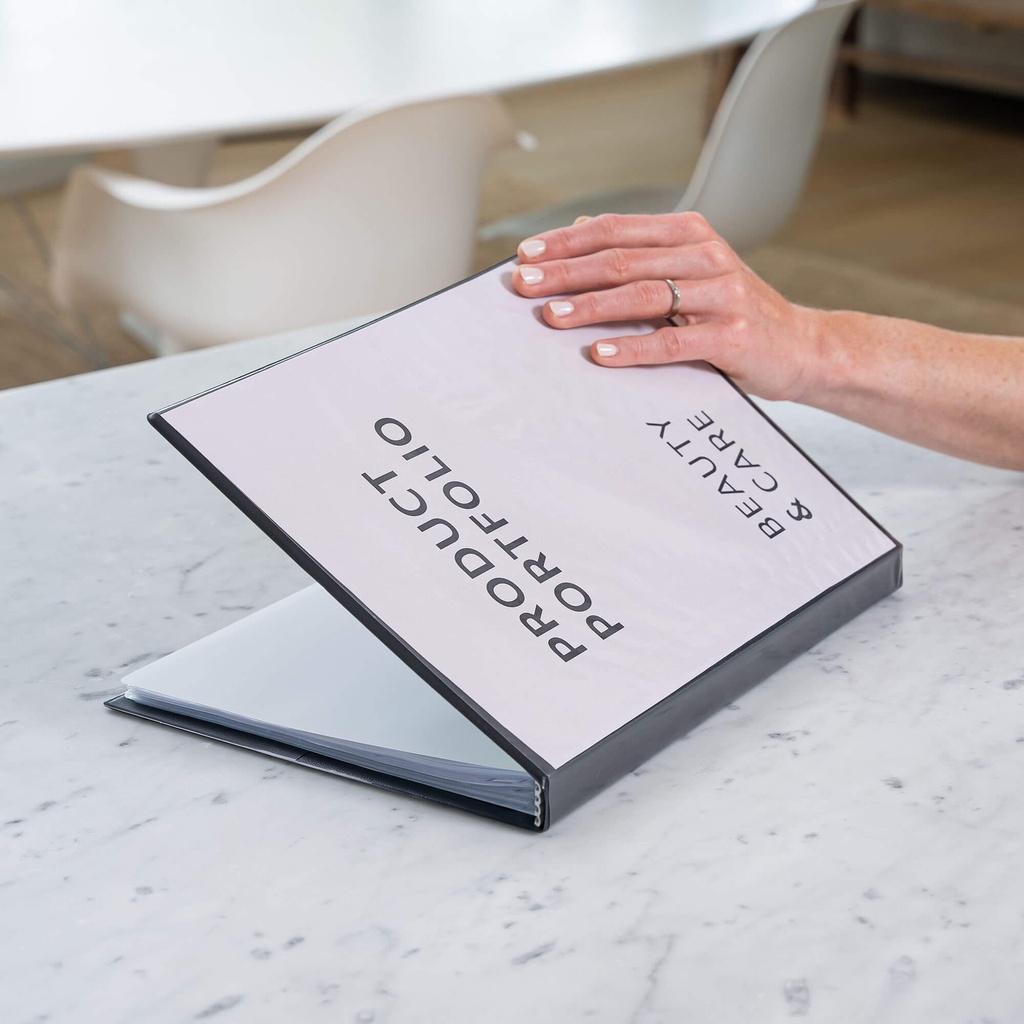 Showalbum Rillstab "Frontview" A4/30 tassen zwart