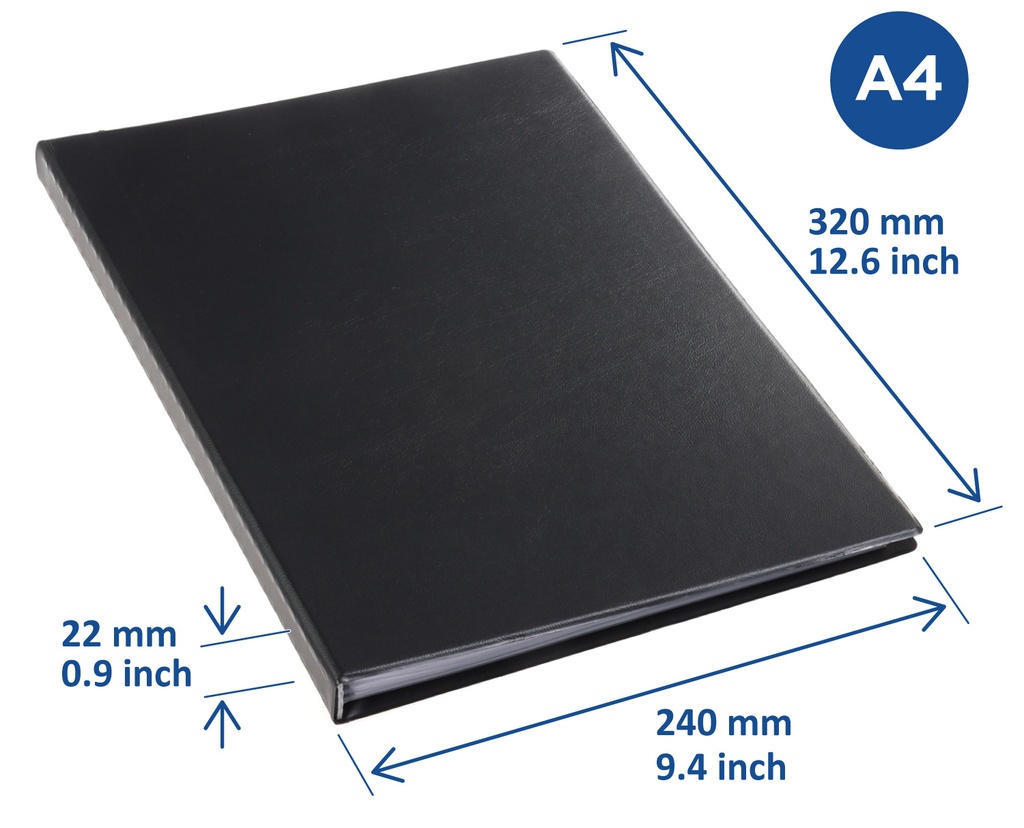 Showalbum Rillstab "Original" A4 zwart - 40 tassen