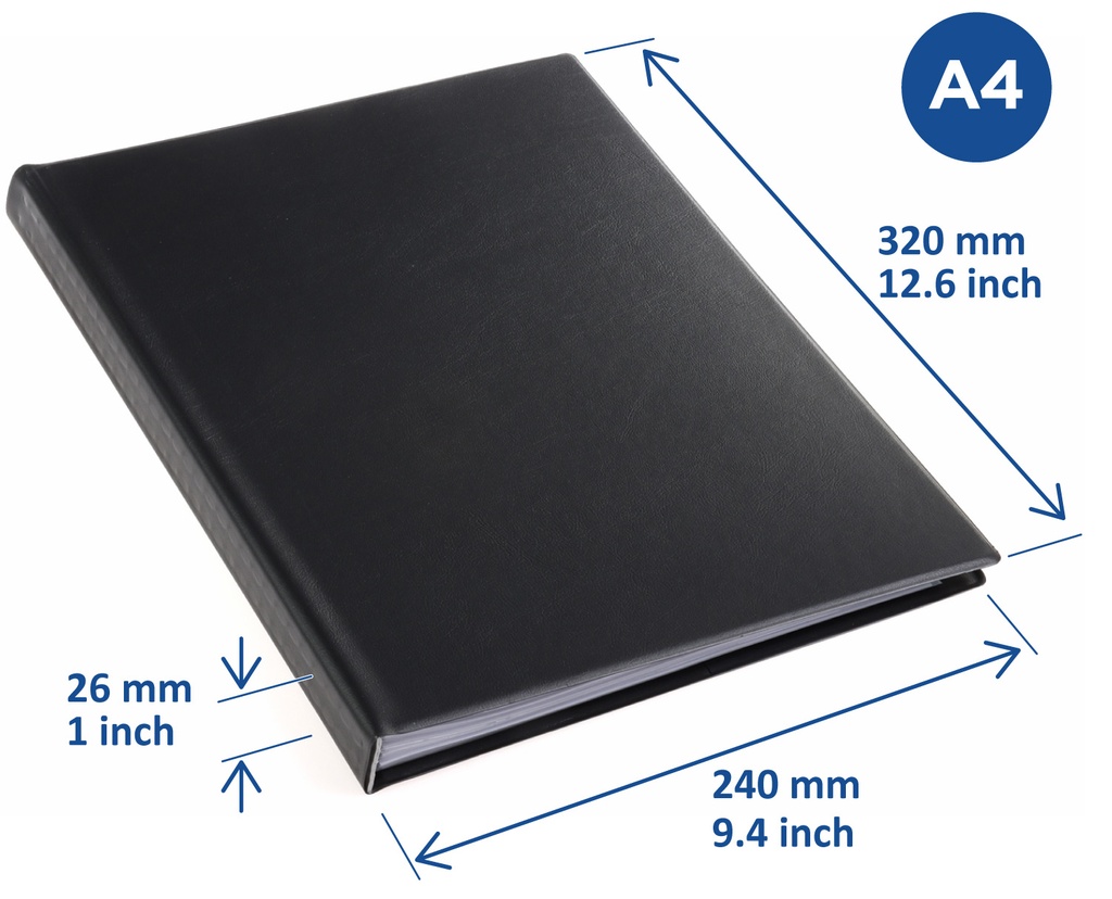 Showalbum Rillstab "Original" A4 zwart - 50 tassen