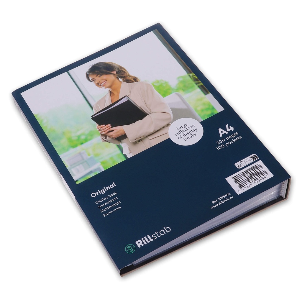 Showalbum Rillstab "Original" A4 zwart 100 tassen