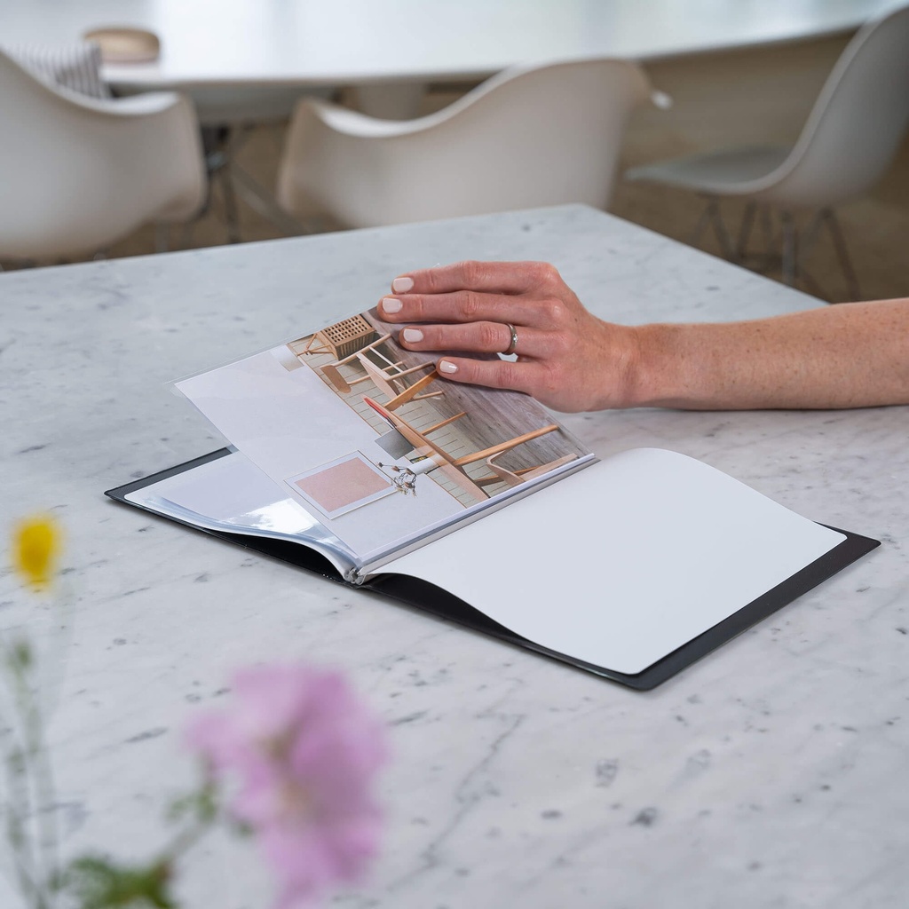 Showalbum Rillstab "Original" A5 zwart  - 20 tassen