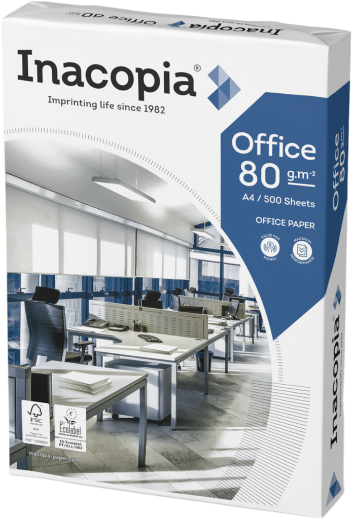 Kopieerpapier Inacopia A4 80gr 4-gaats (minipallet à 100 pakken)
