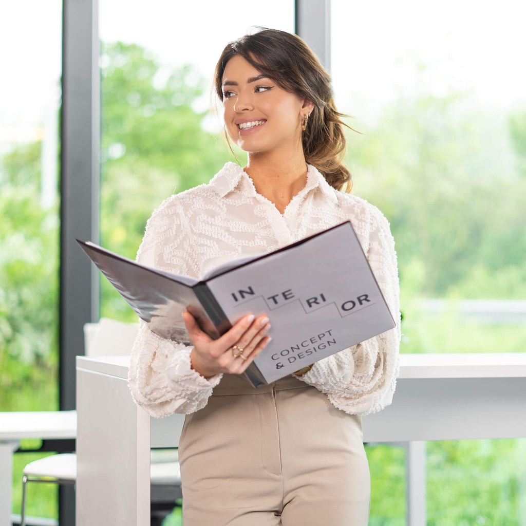 Showalbum Rillstab "Frontview" A4/30 tassen zwart