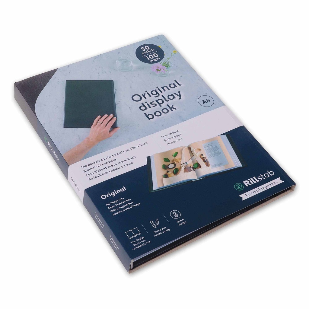 Showalbum Rillstab "Original" A4 zwart - 50 tassen