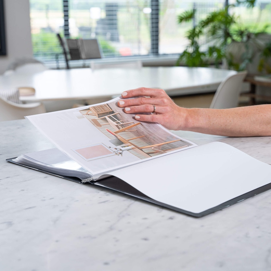 Showalbum Rillstab "Original" A4 zwart - 60 tassen