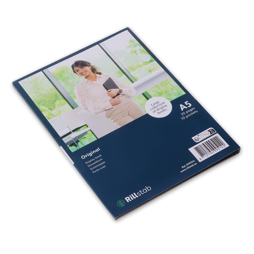 Showalbum Rillstab "Original" A5 zwart - 10 tassen