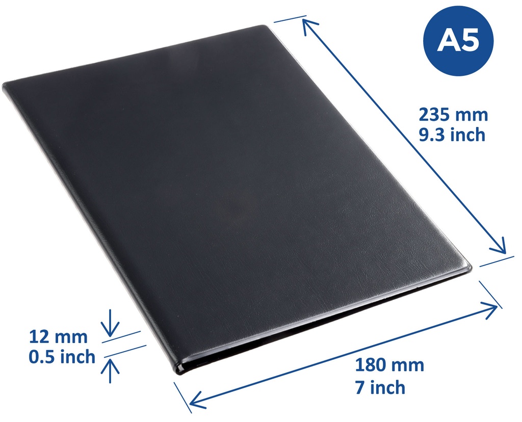 Showalbum Rillstab "Original" A5 zwart - 10 tassen