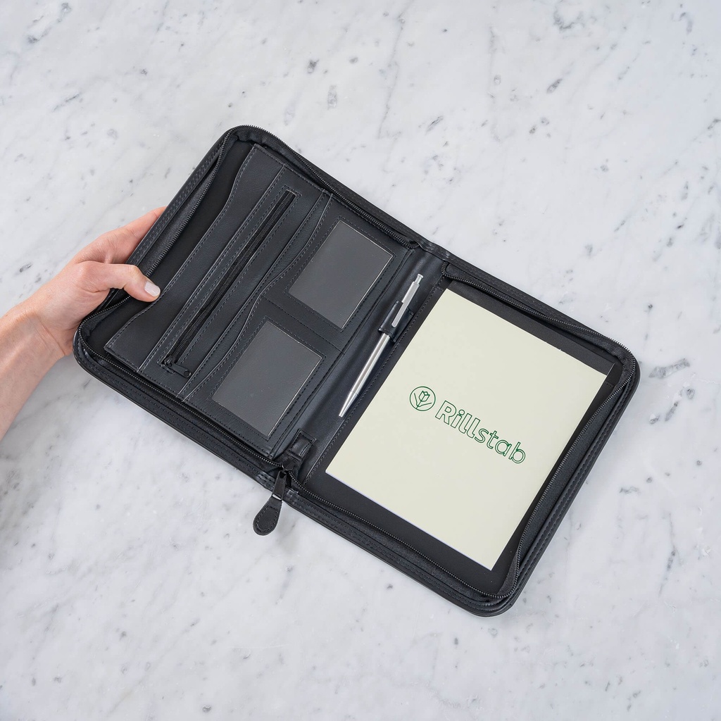 Schrijfmap Rillstab "Excellent de luxe" A5 lederlook zwart