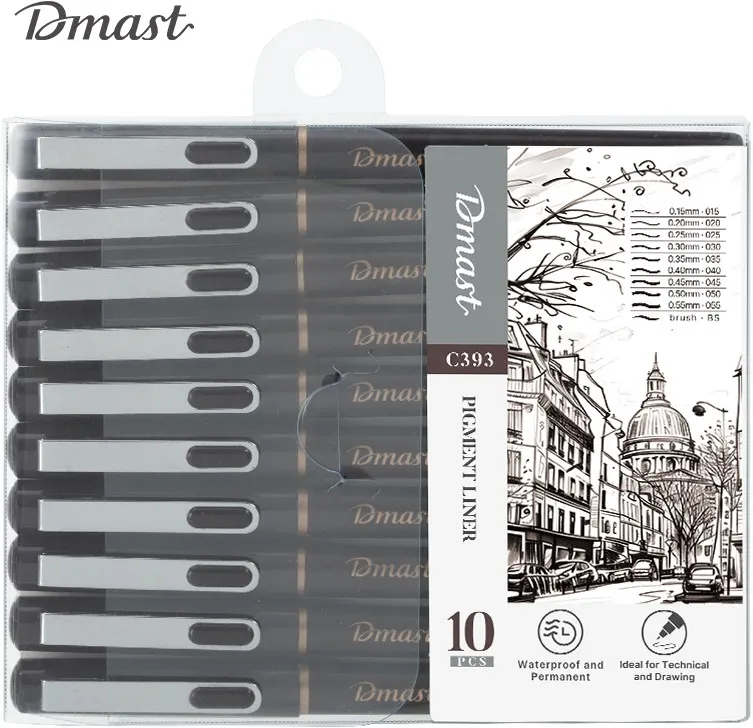 dmast-fineliners-zwart-set-10-stuks.webp