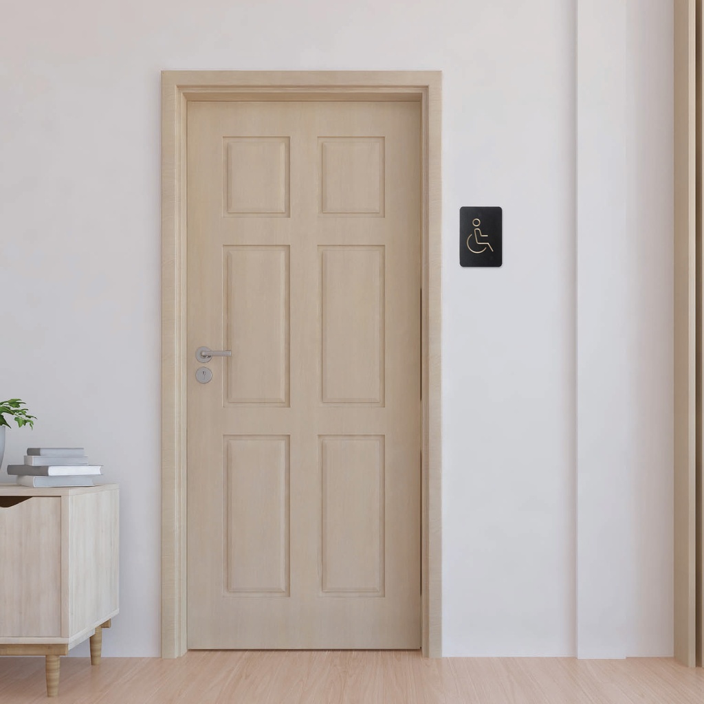 Pictogrambord zwart "rolstoel"