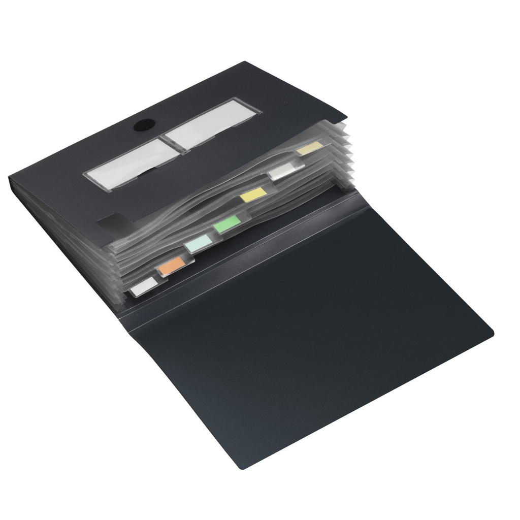 [140767] Documentenmap A4 "7 tabs" - zwart