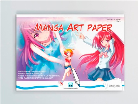 [SH23100] Tekenpapier "manga" - A4 - 75g/m2 - per 10 bloks à 75 vel- VF5003077