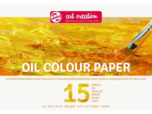 Olieverfpapier Talens - Art Creation -15 vellen 300gr - A4 - wit