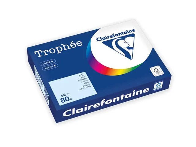 Printpapier - "Trophée" - A4 80g/m² - azuurblauw - per 5 pakken à 500 vel