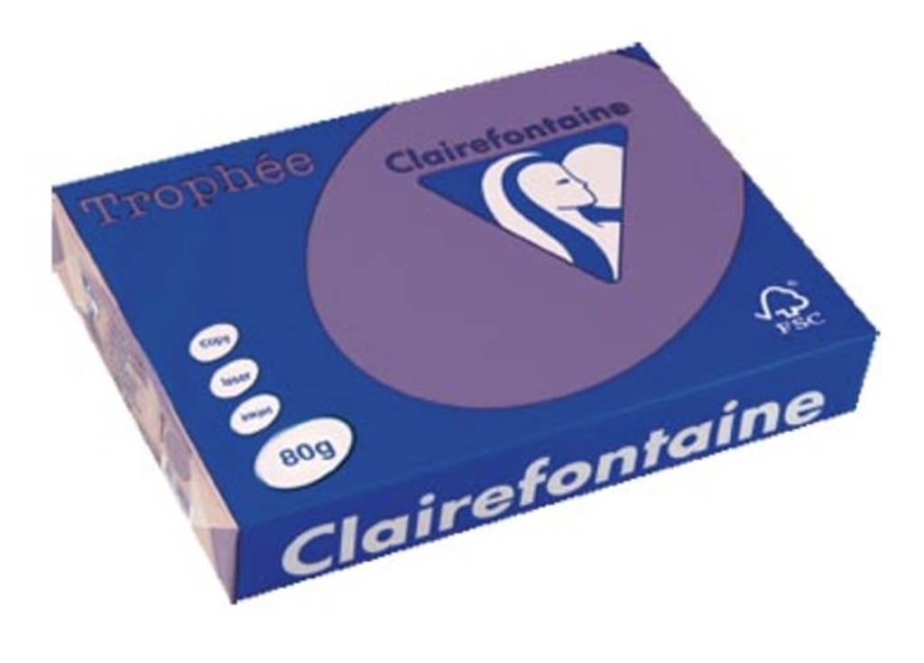 [SP-1786PC-5] Kopieerpapier - "Trophée" - A4 80 g/m² - violet - 5 pakken à 500 vel       