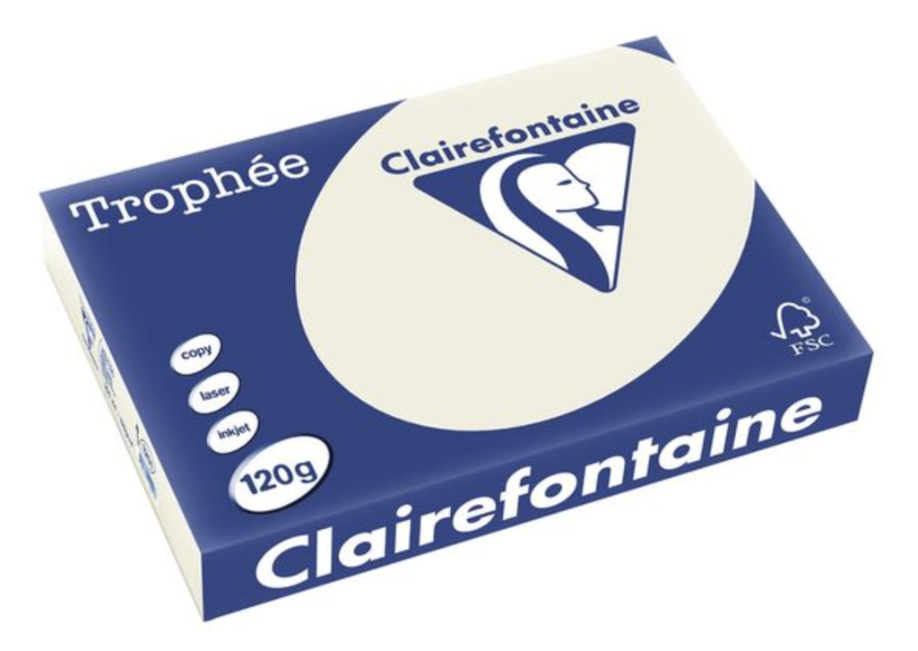 [SP-1201PC-5] Kopieerpapier - "Trophée" - A4 120 g/m² - parelgrijs - per 5 pakken à 250 vel