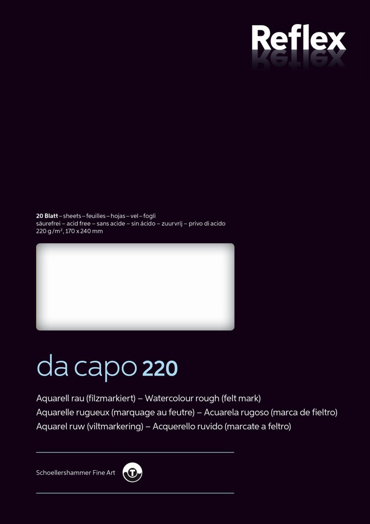 [VF5004235] Aquarelpapier "da capo 220g" - 17 x 24cm - 200 vel