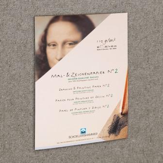 Schilder / tekenpapier nr.2 - A4 grijs - 110 g/m2 - per 10 bloks à 50 vel - VF5003411