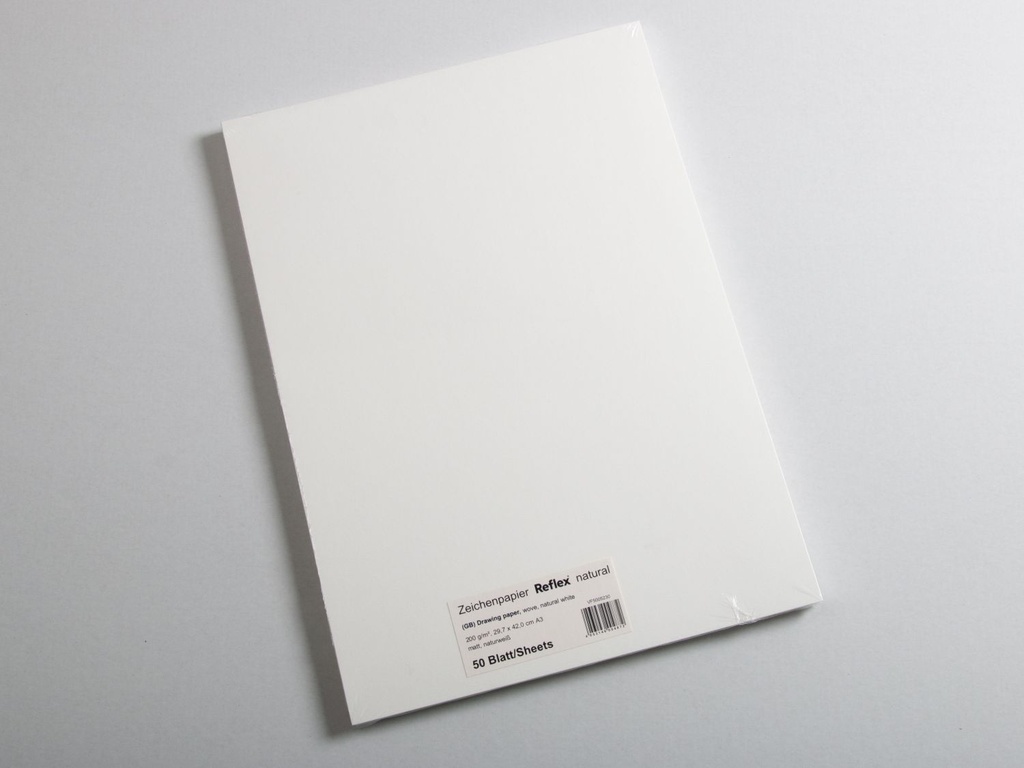 Tekenpapier "reflex natural" - A3 - 200g/m2 - pak à 50 vel - per 5 pakken