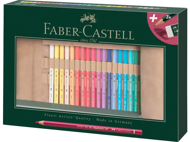 [110030] Kleurpotloden - "faber castell polychromos" - 30 kleurpotloden in roletui