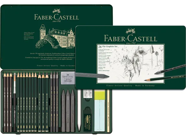 Grafiet potloden "faber castell pitt 9000" - 26 delig