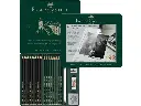 Grafiet potloden "faber castell pitt 9000" - 16 delig in blik
