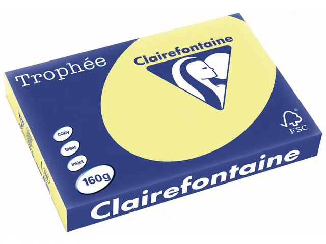 Trophée Clairfontaine - A3 - 160 g/m² - citroengeel - 1 pak à 250 vel