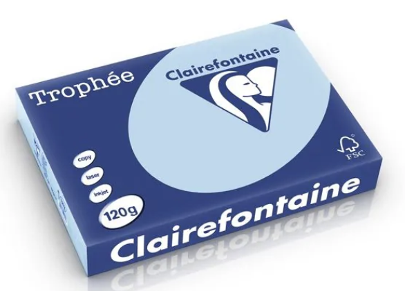 [SP-1798PC-5] Kopieerpapier -"Trophée" - A4 80 g/m² - lichtblauw - per 5 pakken à 500 vel