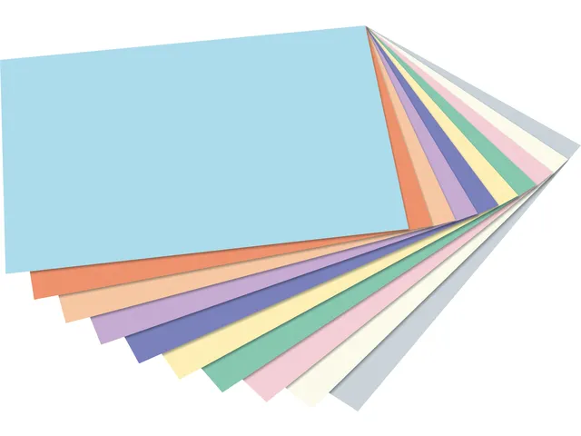 Fotokarton - 50x70cm - 300g/m² - assorti pastel - tweezijdig - 100 vel (10 kleuren)