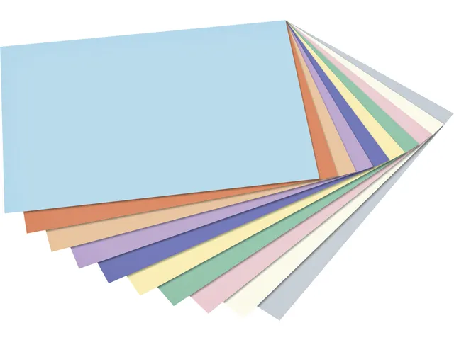 [Q1000298-5] Fotokarton - A4 - 300g/m² - assorti pastel - 250 vel - (10 kleuren)