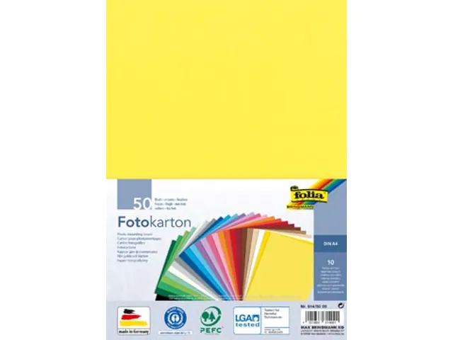 Fotokarton - A4 - 300g/m² - assorti - 1 pak à 25x2 vel