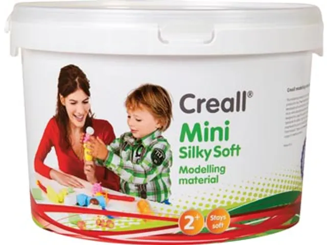 [SP-HA25935] Boetseerpasta "creall mini" - emmer à 1,1 kg - 5 kleuren assorti