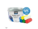 Boetseerklei "creal supersoft" - rood/blauw/groen/geel/wit - emmer à 1,75 kg 