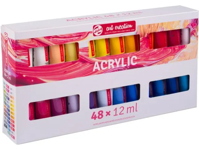 Acrylverf "talens acrylic"- 48 tubes à 12 ml - assorti