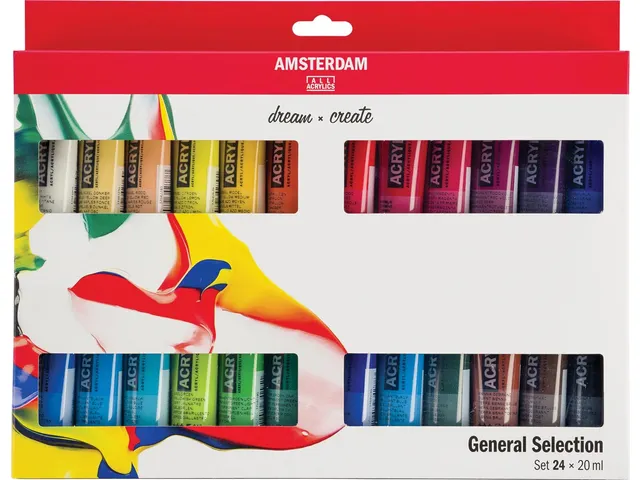 Acrylverf "amsterdam standard" - 24 tubes à 20ml - assorti