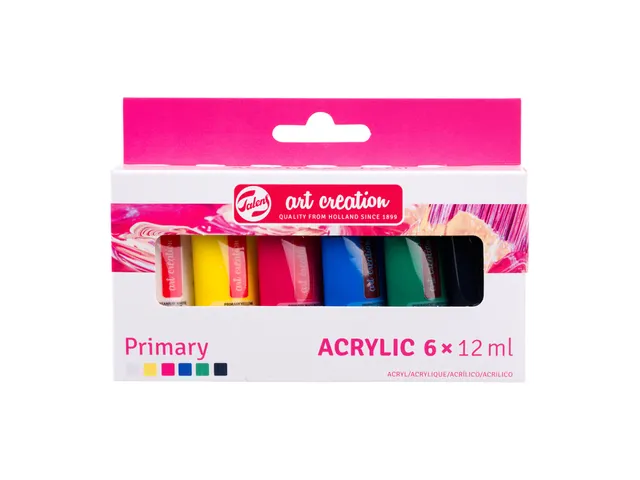 Acrylverf "talens primary"- 6 tubes à 12 ml - assorti