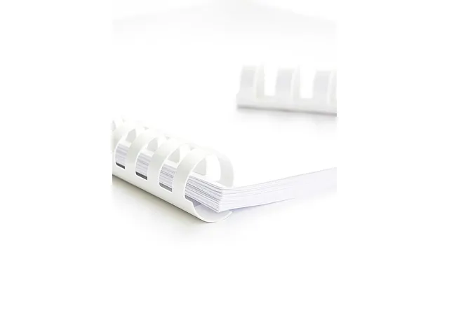 Bindrug 21 rings - 12 mm - wit - per doos à 100 stuks  