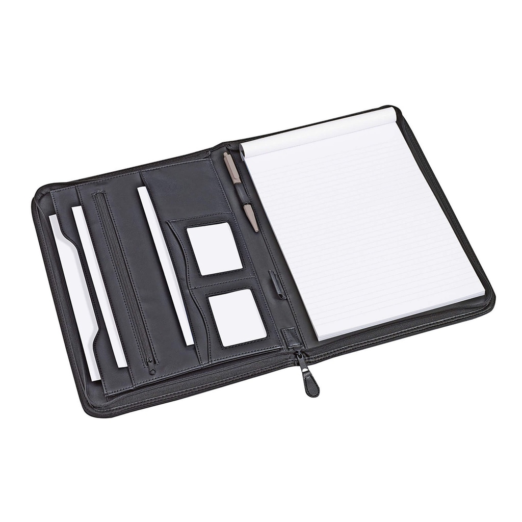 [Q513039-3] Schrijfmap "Excellent deluxe" - A4 - zwart lederlook - 3 stuks