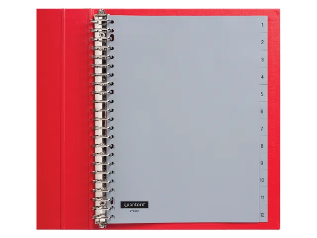 [Q270567] Tabbladen A4 - 23-gaats - 1/12 genummerd grijs - pp - per 5 stuks