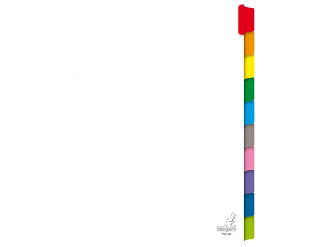 [Q271521] Tabbladen A4 - 23-gaats -10-delig wit karton - per 3 stuks