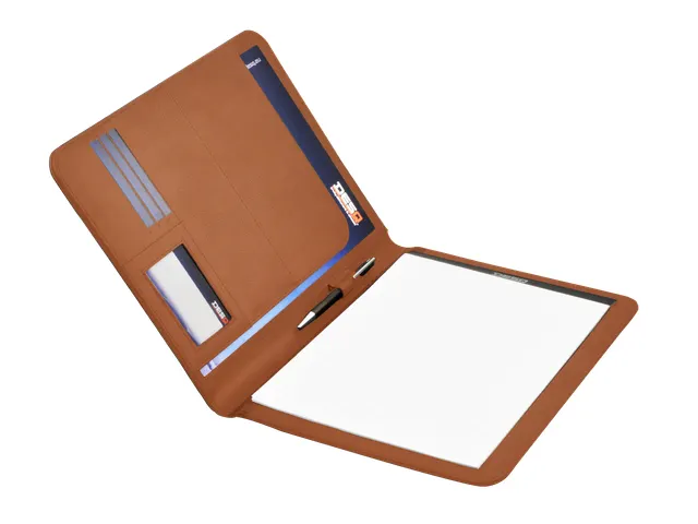 [Q1438745] Schrijfmap A4 -"desq"- bruin - met notitieblok