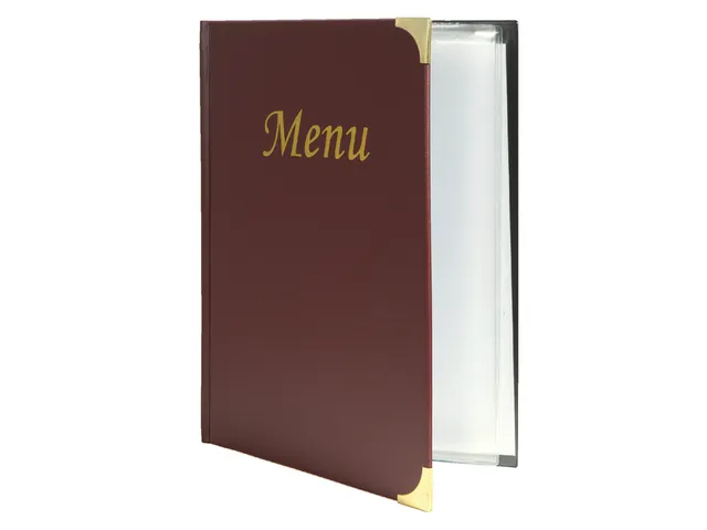 [Q552028] Menumap A4 "Securit lederlook" - wijnrood - 4 tassen