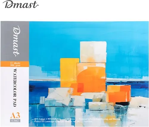 Aquarelpapier A4 "Dmast" - 300gr - 12 vel